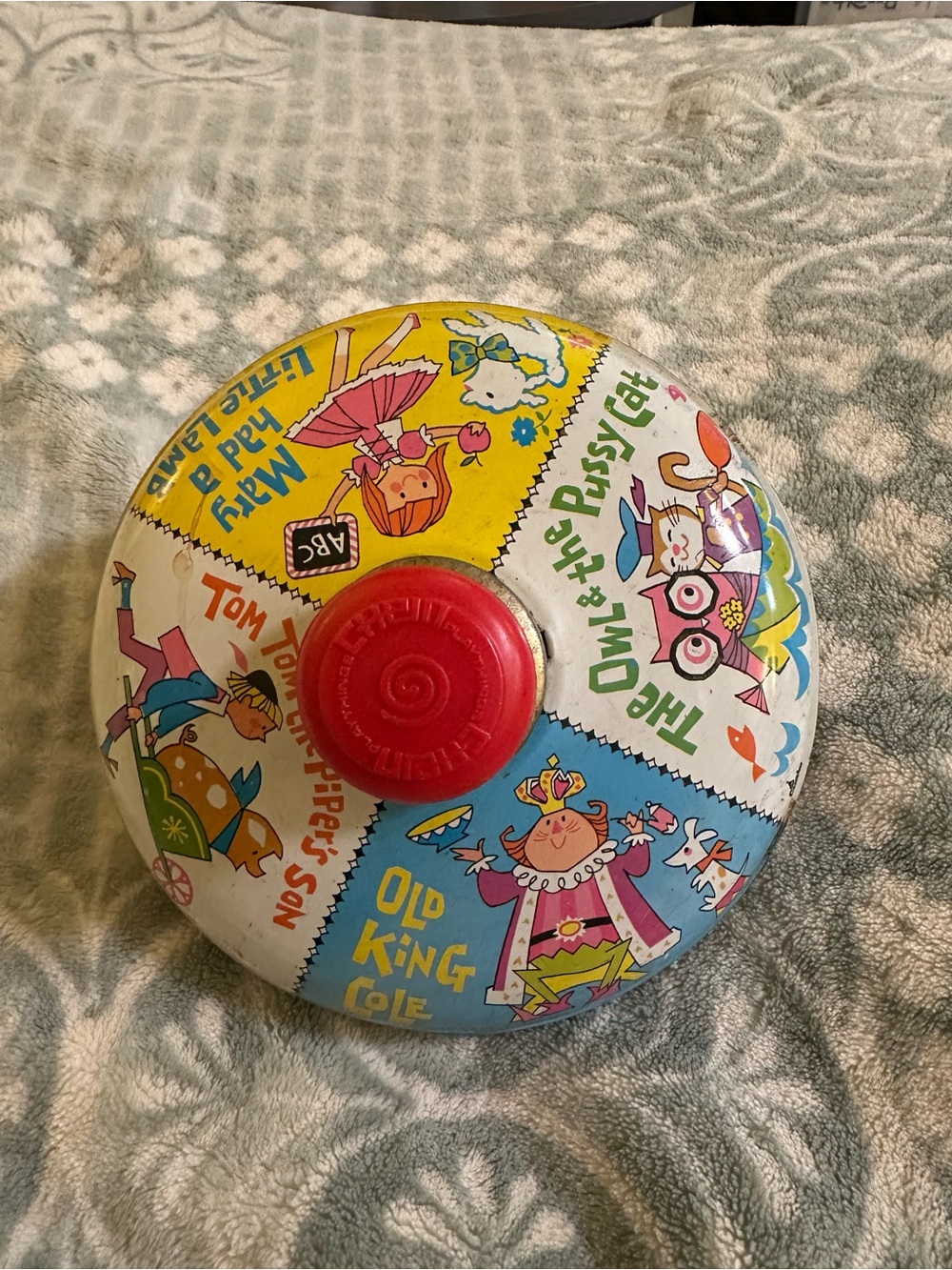 Vintage Chein 1970s nursery rhyme theme Spinning Top